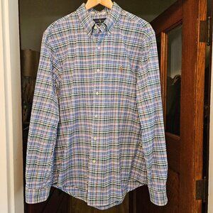 Ralph Lauren Men's Button Up Dress Shirt - Blue - Size XL Slim Fit - Multi Color